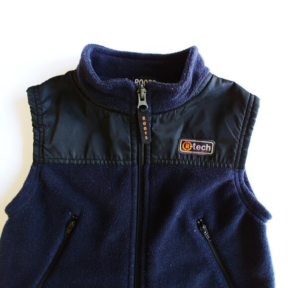 Roots Athletic Fleece/Nylon Zip-Up Vest Made in Canada size 4T - Picture 5 of 10